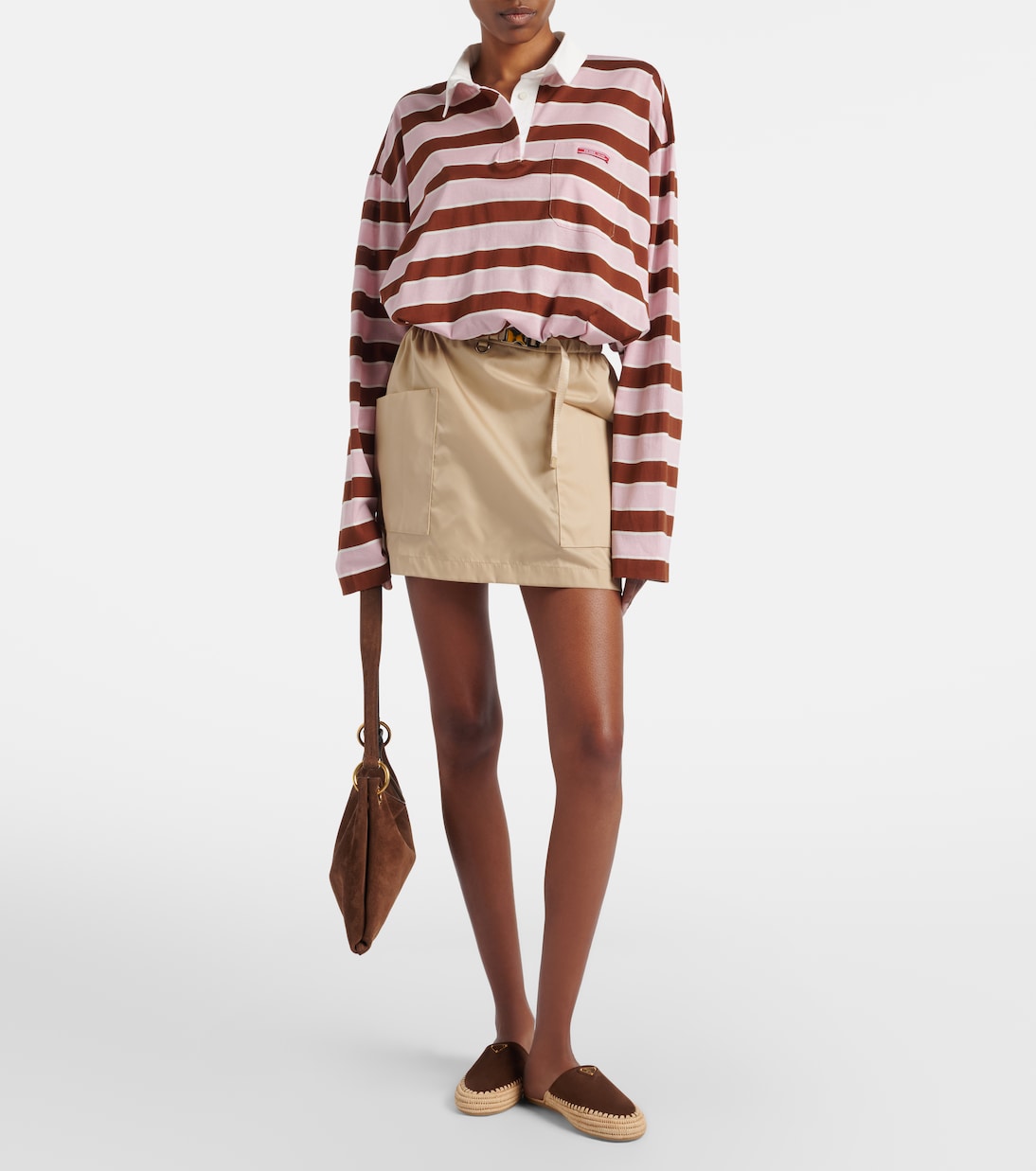 Mules en daim et jute | Prada