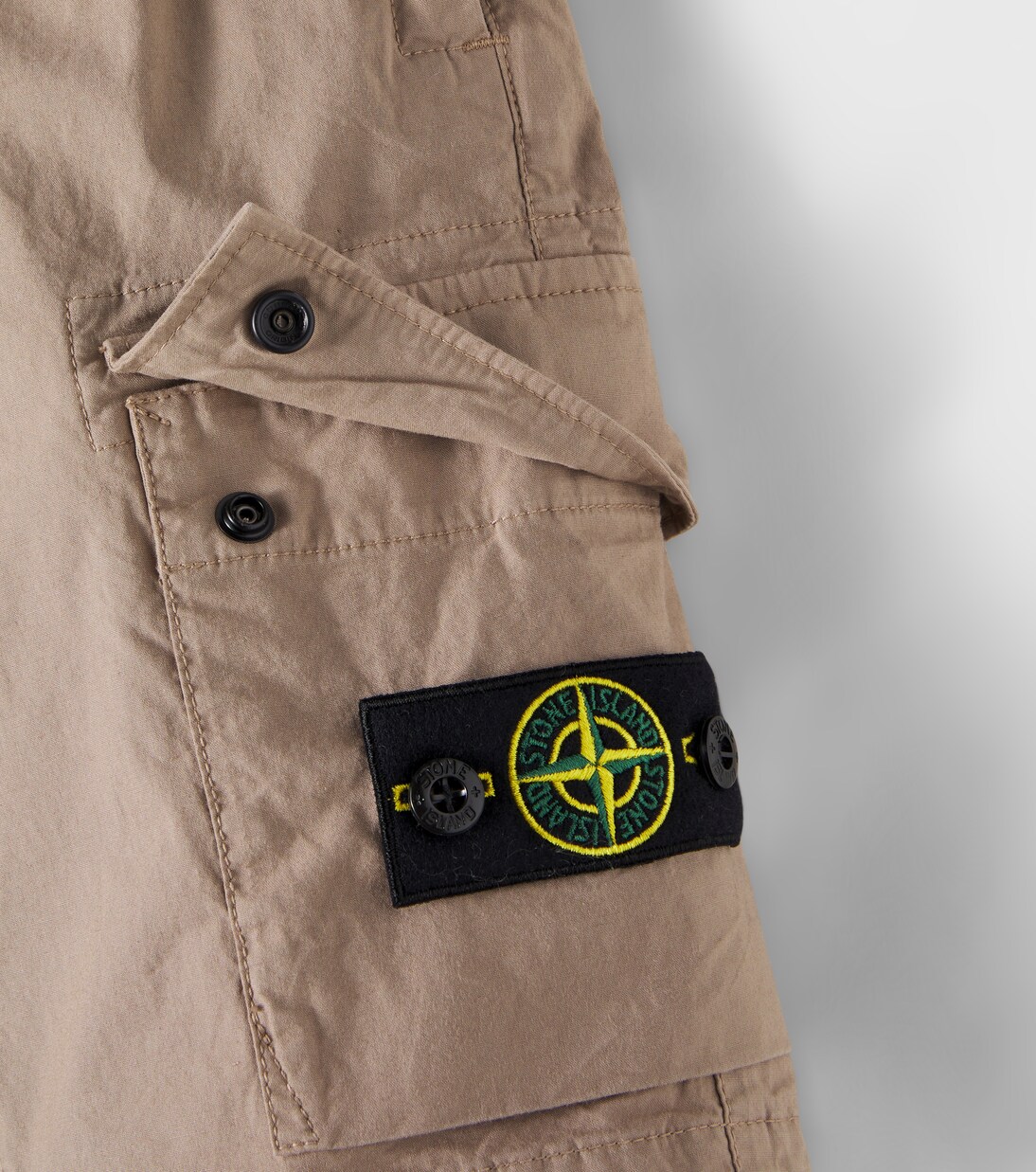 Compass cotton-blend cargo shorts | Stone Island Junior