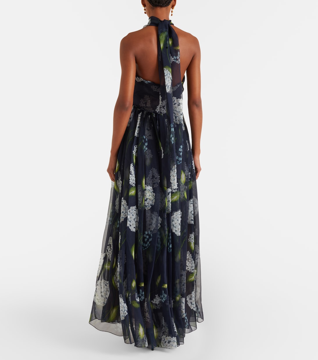 Porcelain Flower silk chiffon gown | Oscar de la Renta