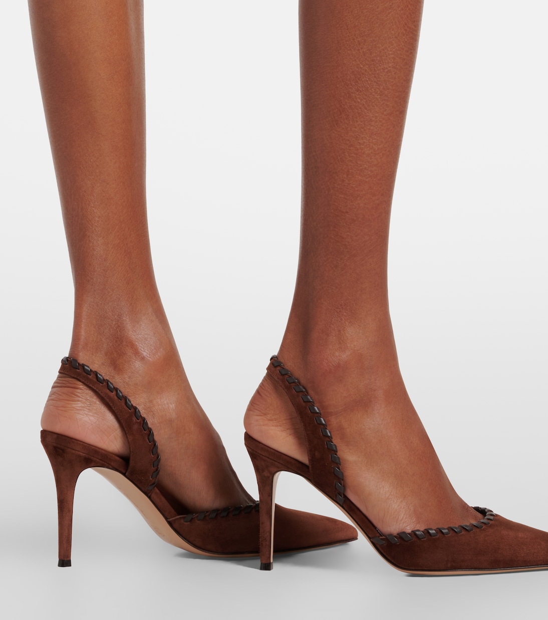 Suede and leather slingback pumps | Gianvito Rossi