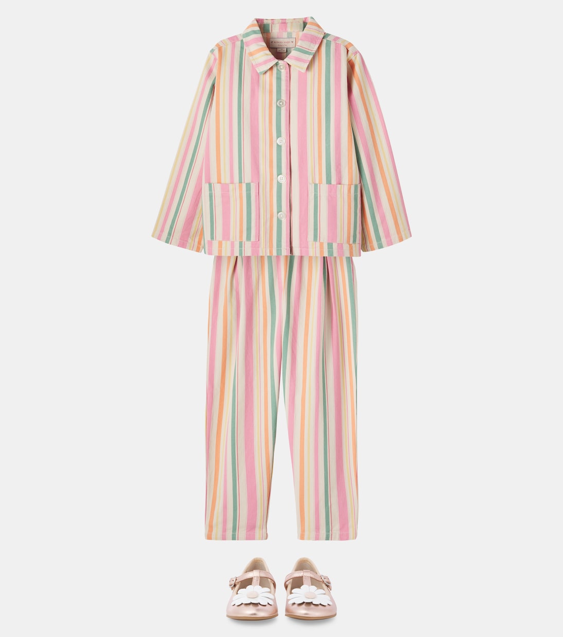 Frankie striped cotton twill straight pants | Konges Sløjd