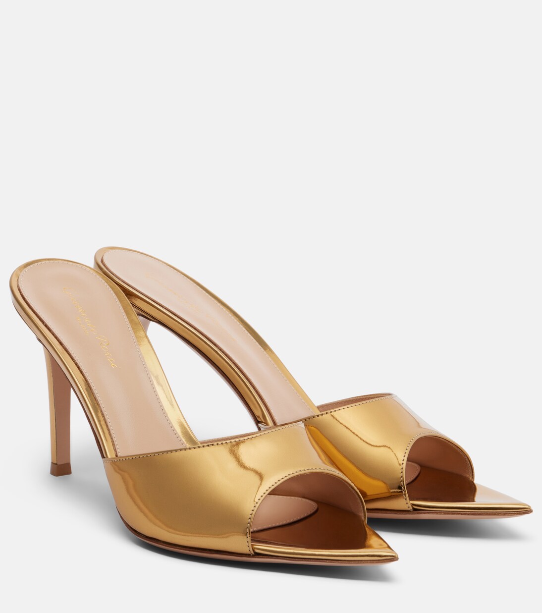Elle metallic leather mules | Gianvito Rossi