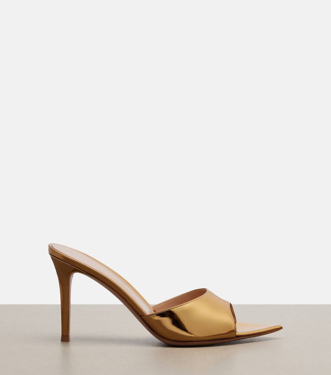 Elle metallic leather mules | Gianvito Rossi