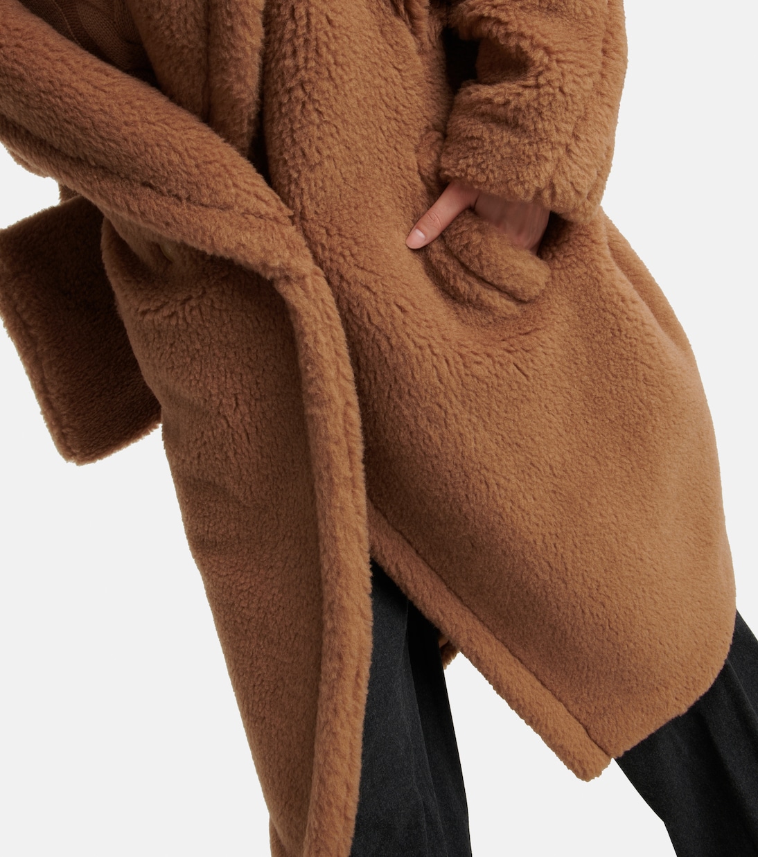Teddy Bear camel hair and silk coat in brown Max Mara Mytheresa