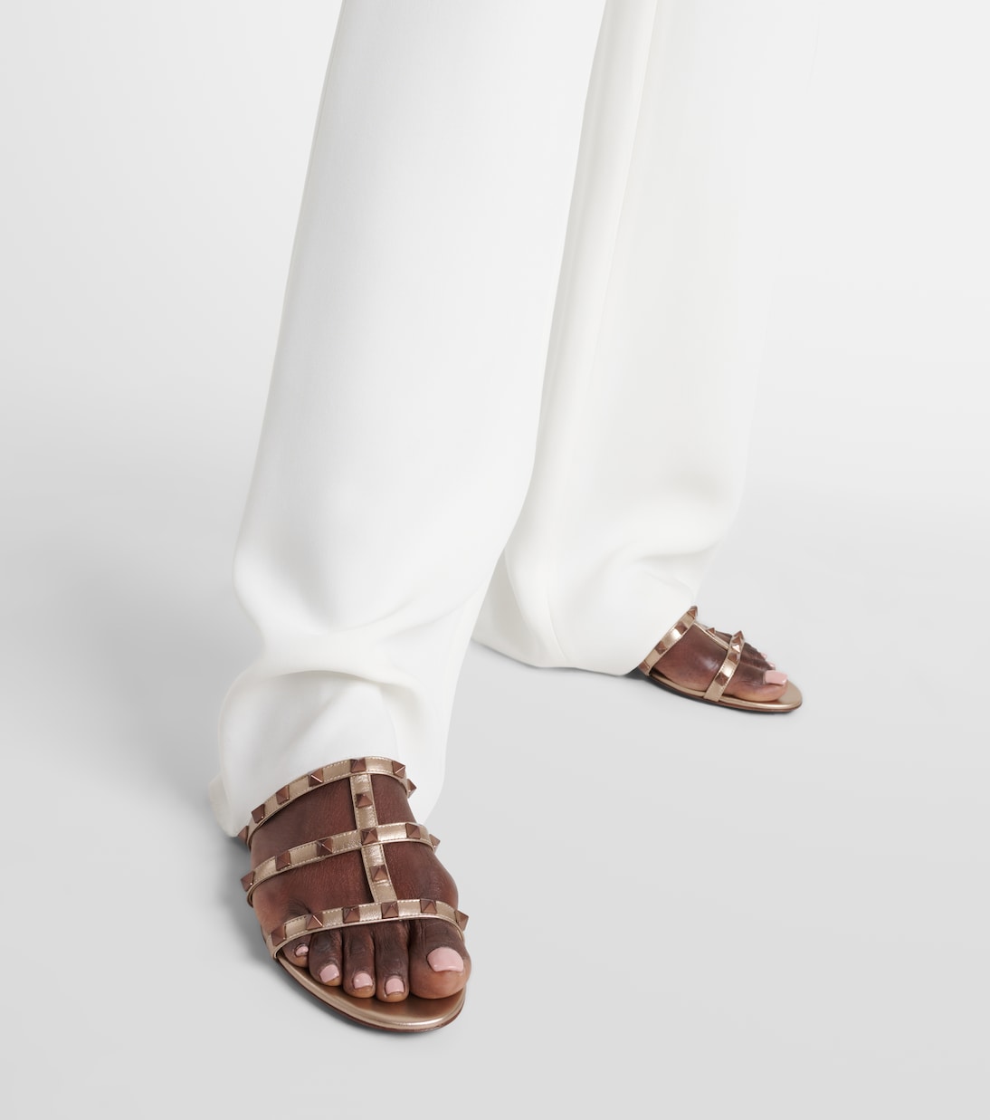 Mules Rockstud en cuir | Valentino Garavani