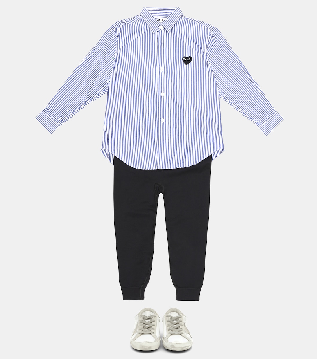 Camisa de popelín de algodón a rayas | Comme des Garçons Play Kids