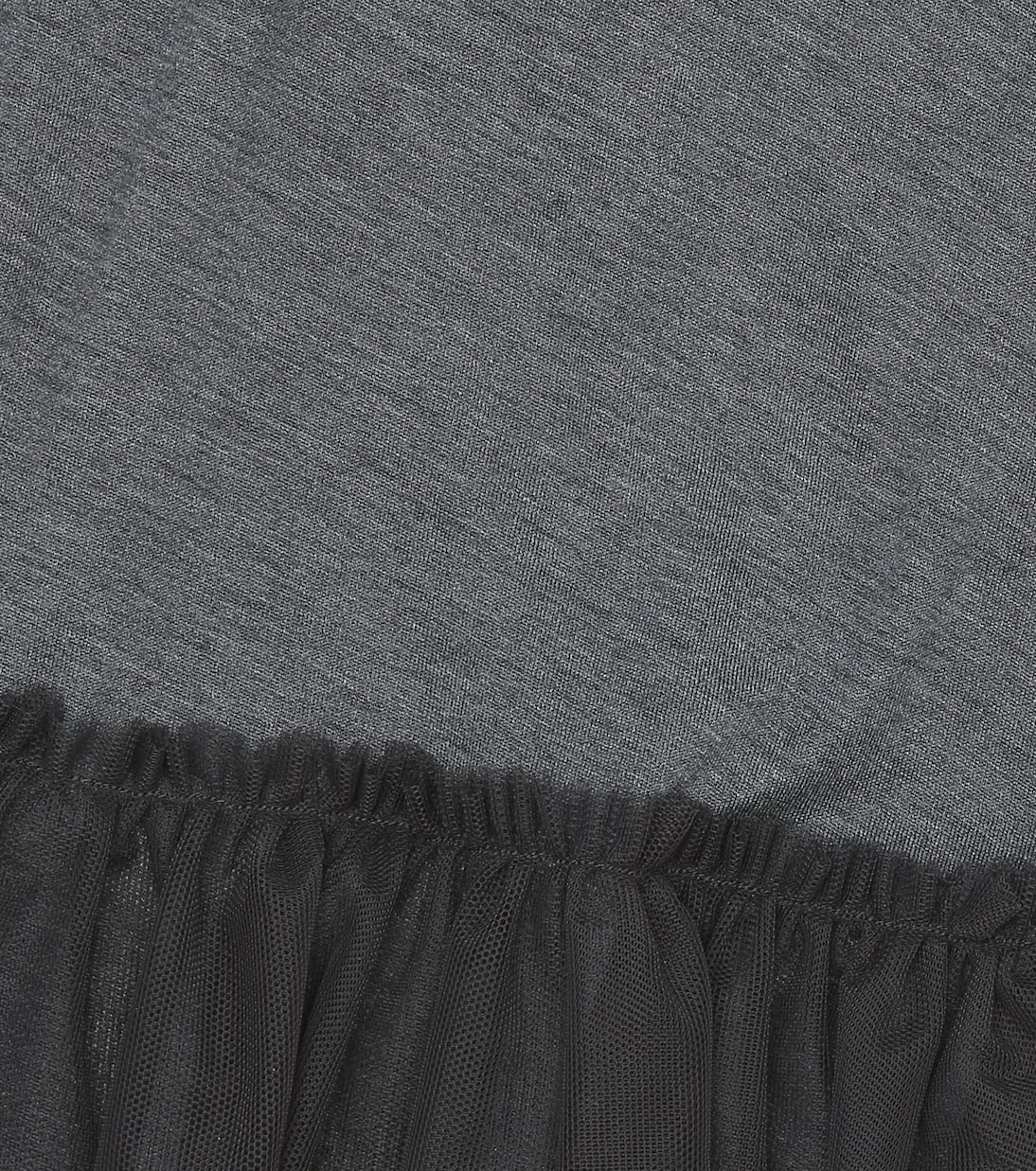 Longsleeve aus Baumwolle mit Tüll | Brunello Cucinelli Kids