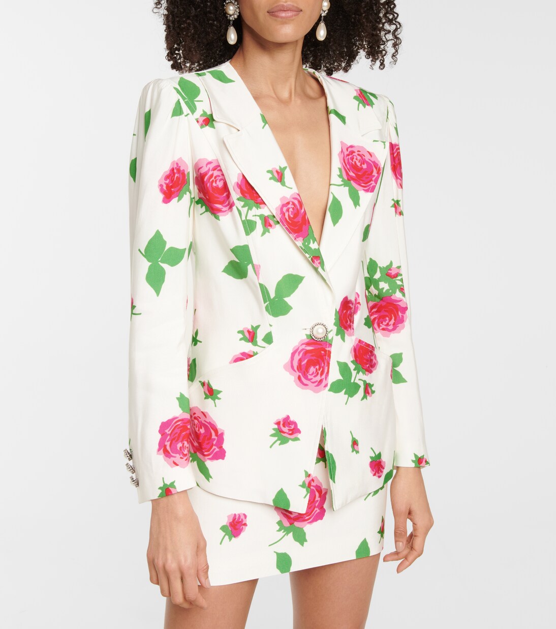Floral faille blazer | Alessandra Rich