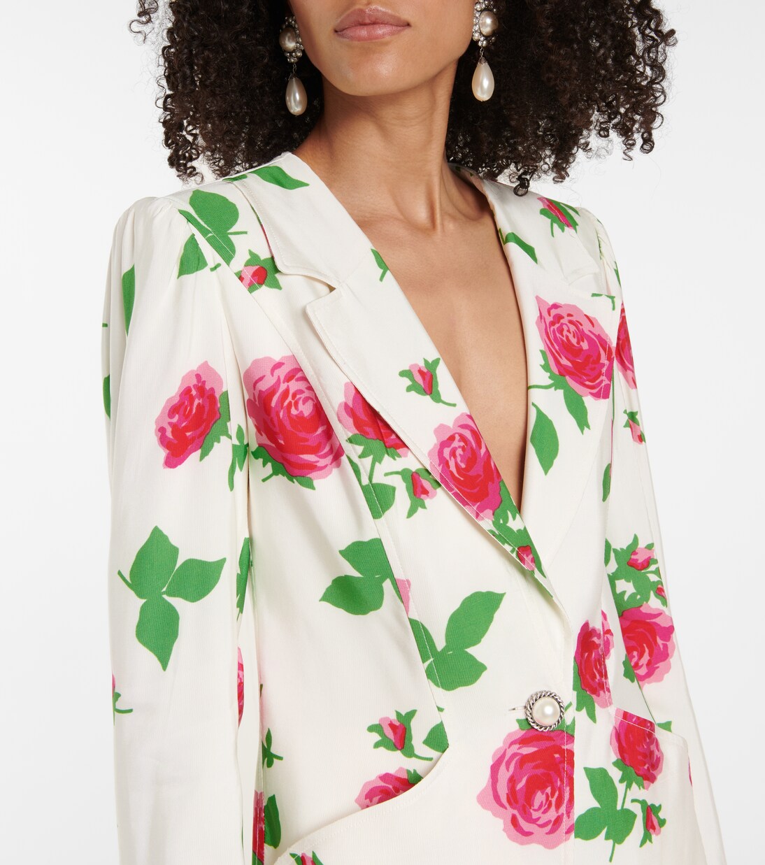 Floral faille blazer | Alessandra Rich