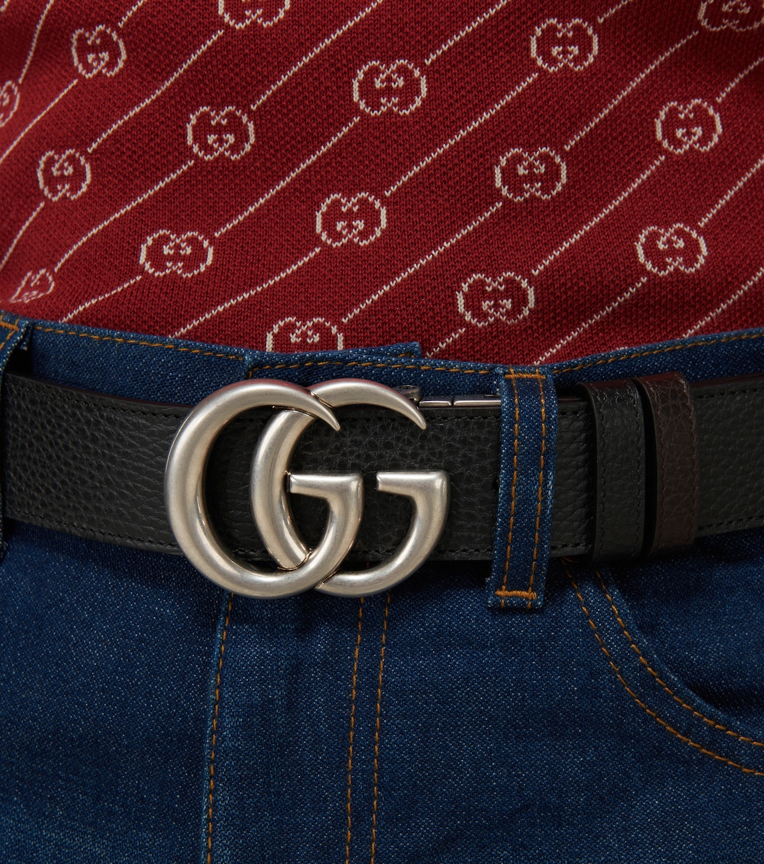 Cintura GG Marmont in pelle | Gucci
