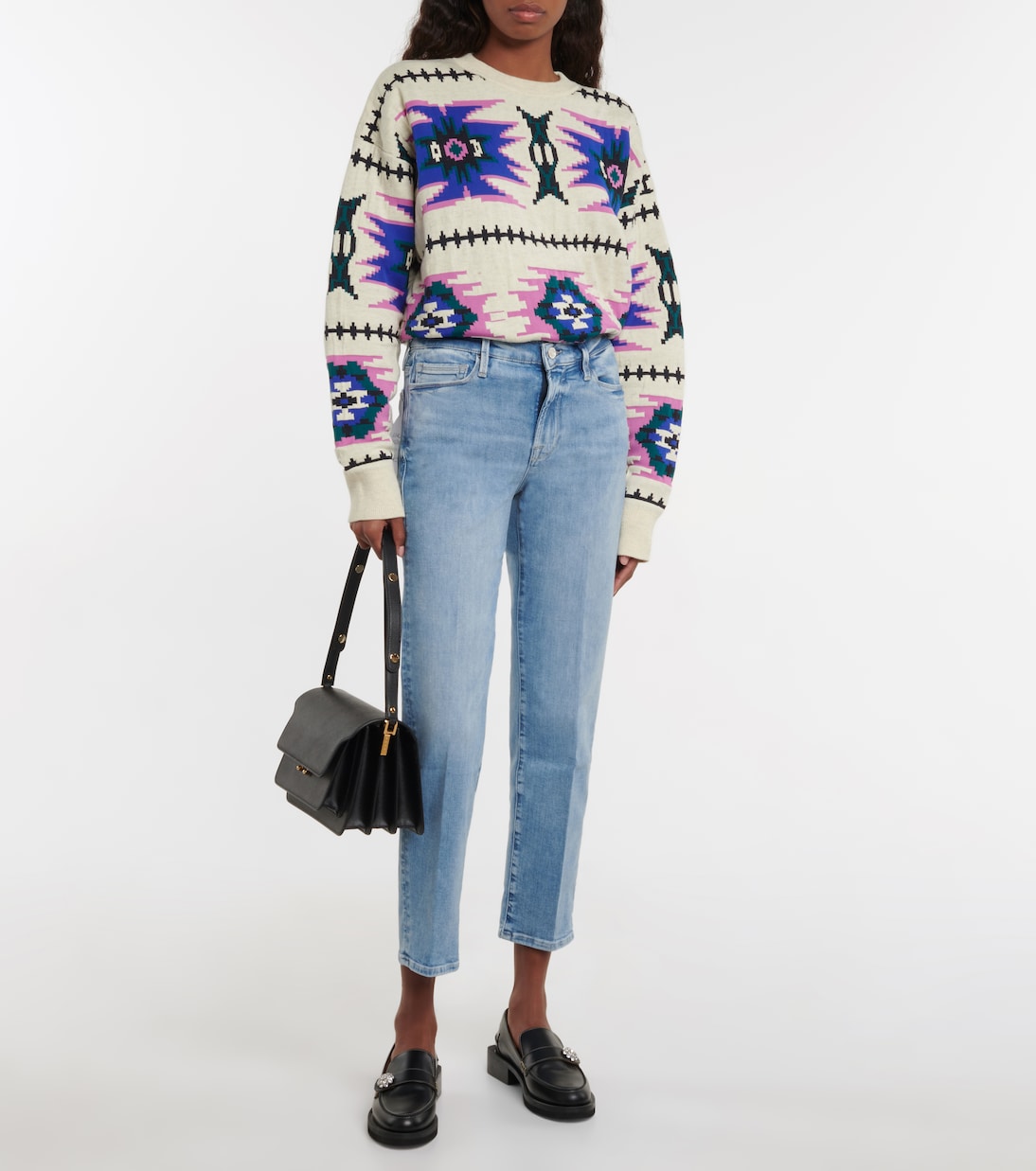 Le Nouveau straight mid-rise jeans | Frame