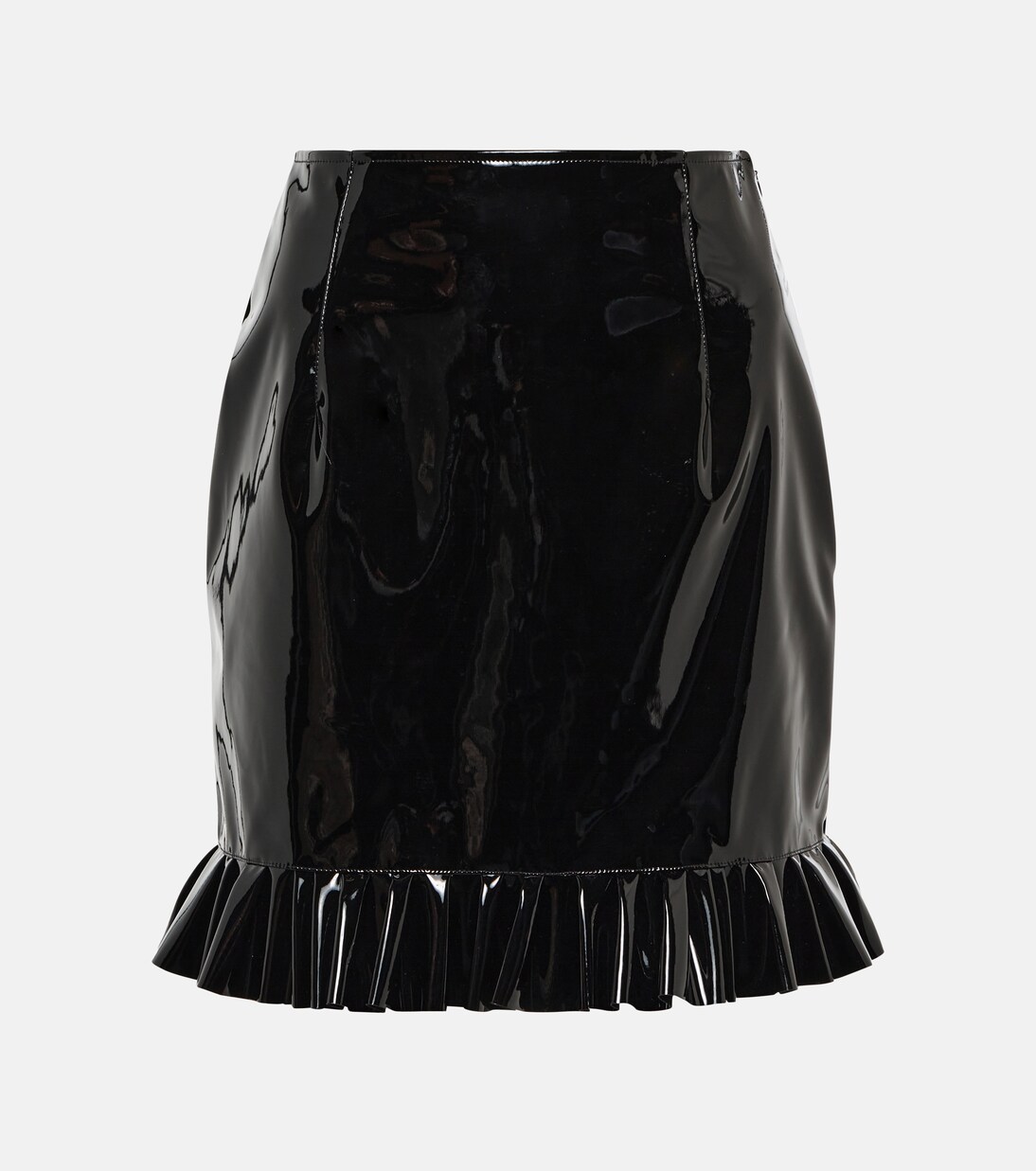 Mini-jupe en cuir synthétique | Alessandra Rich