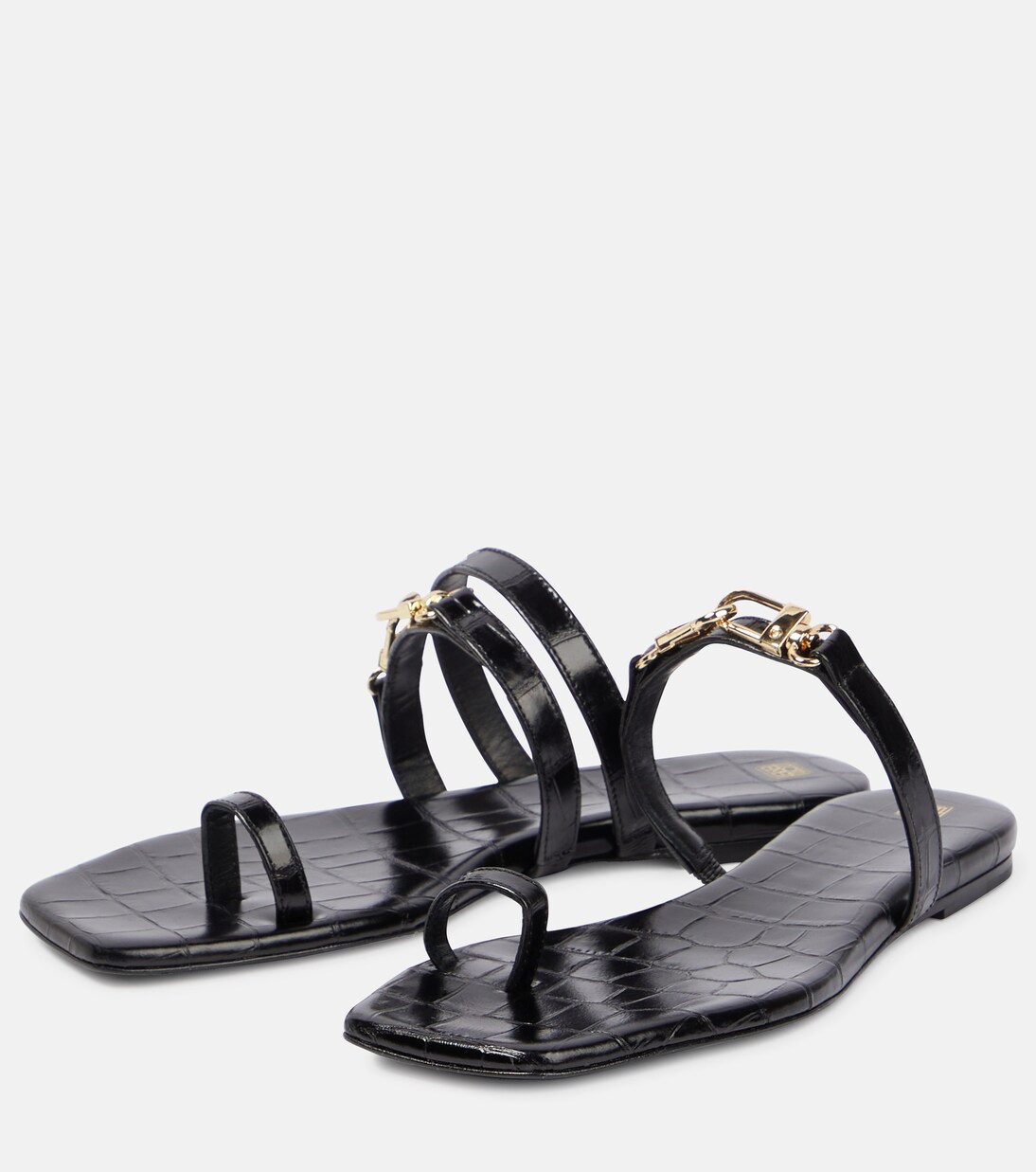 Sandales en cuir embossé | Toteme