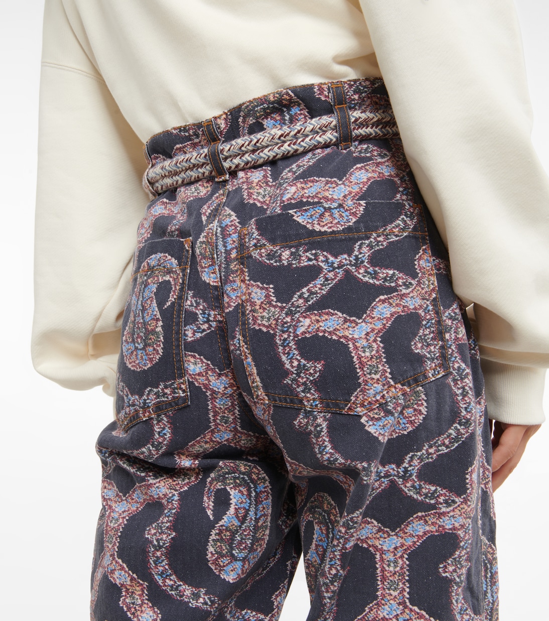 Jeans a vita alta con cintura | Etro