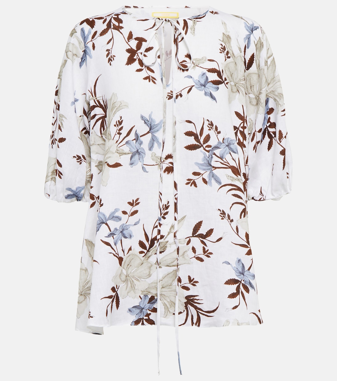 Blusa Eleni de lino estampada | Erdem