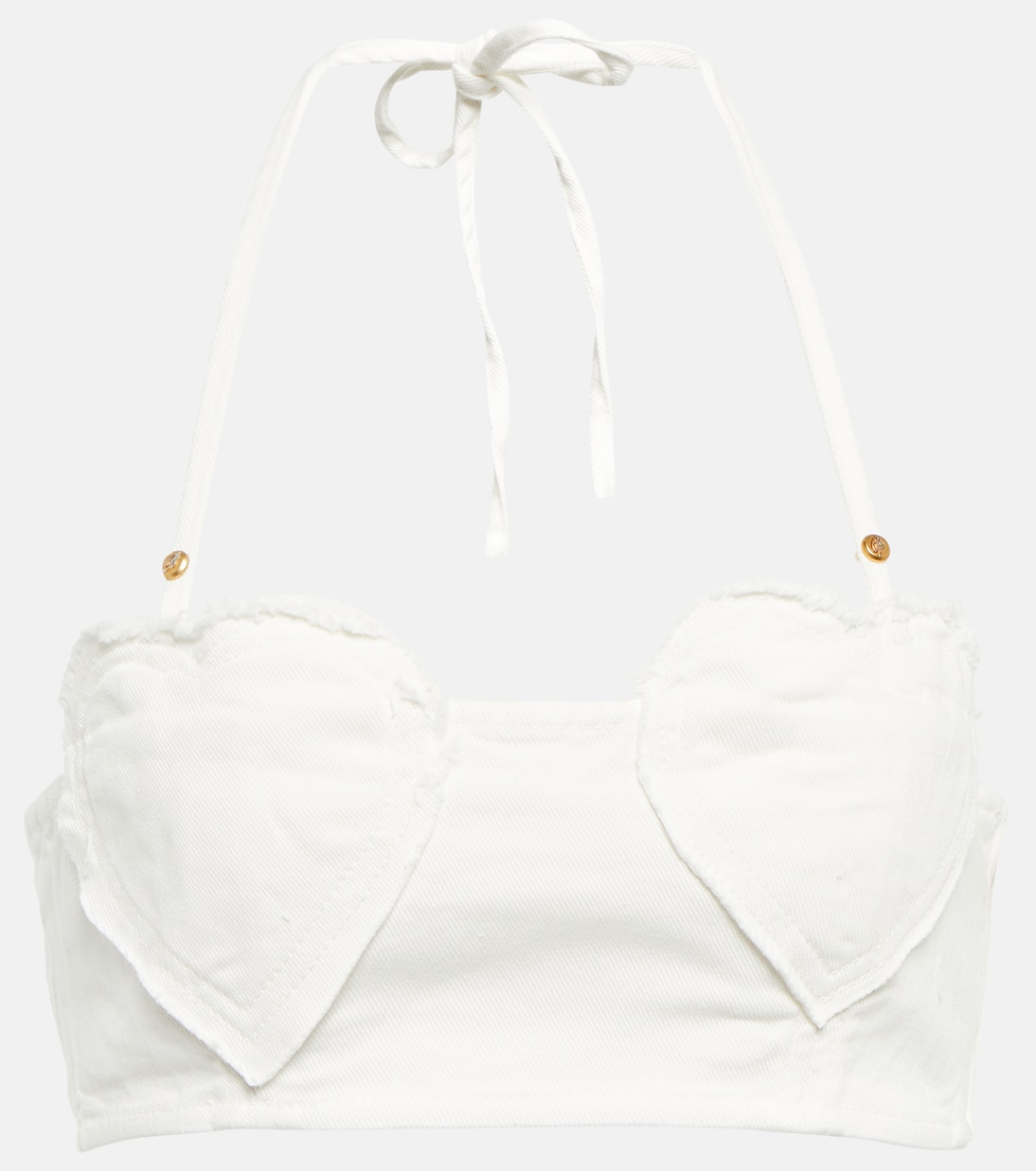 Embellished cotton crop top | Blumarine