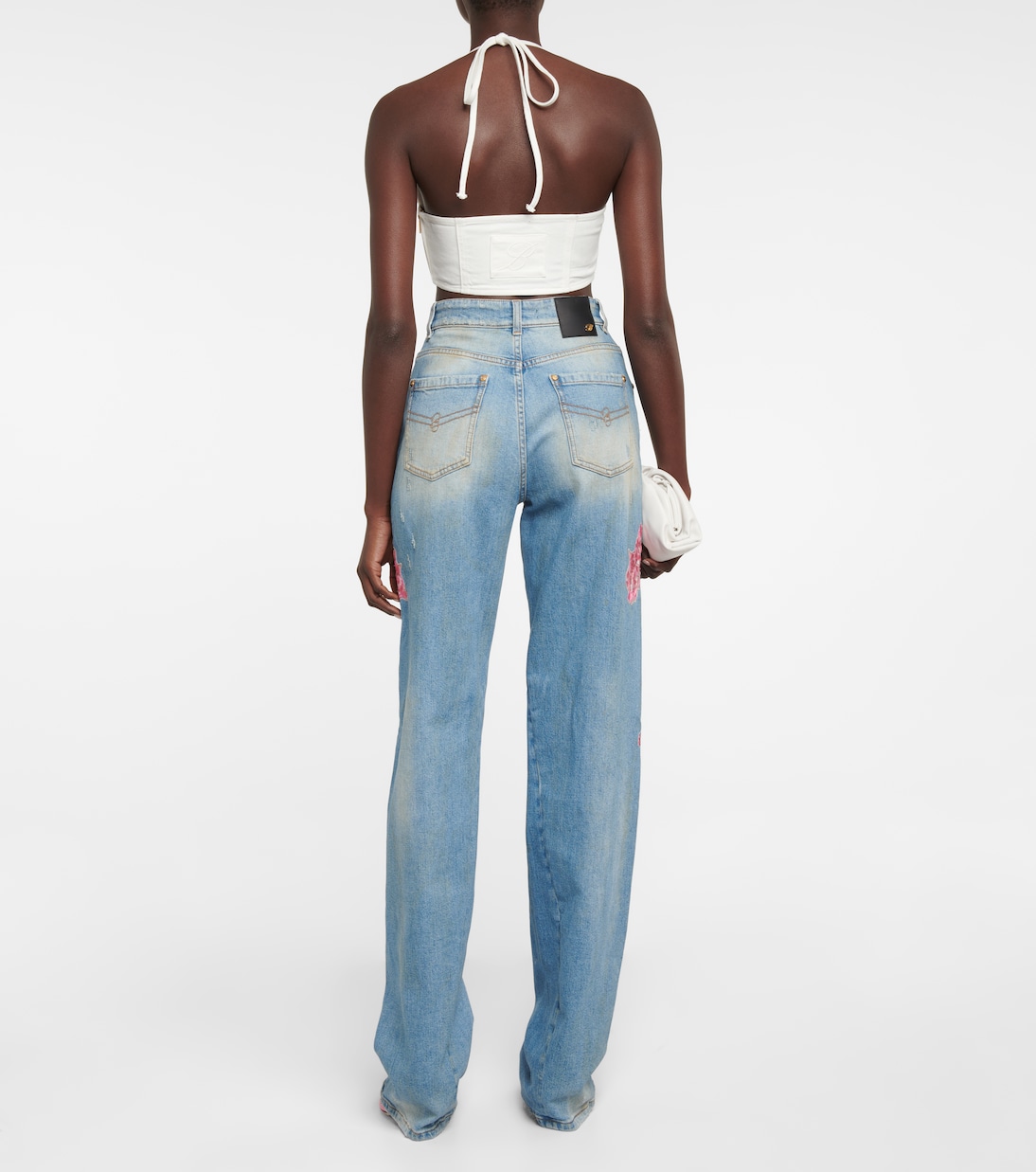 Embellished cotton crop top | Blumarine