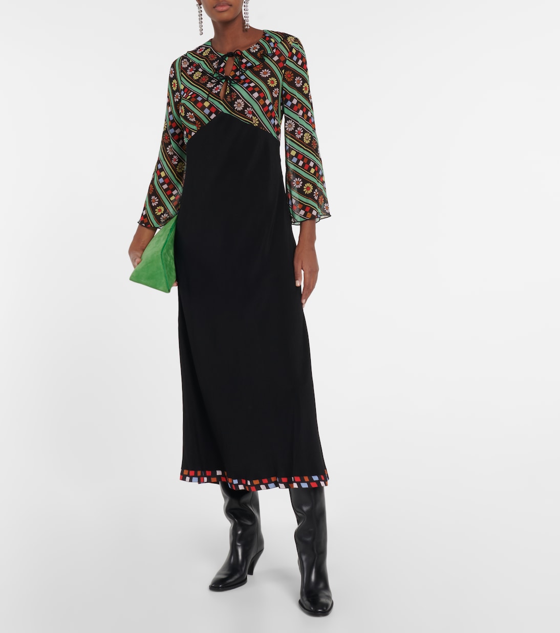 Vestido Lora de crepé estampado | Rixo