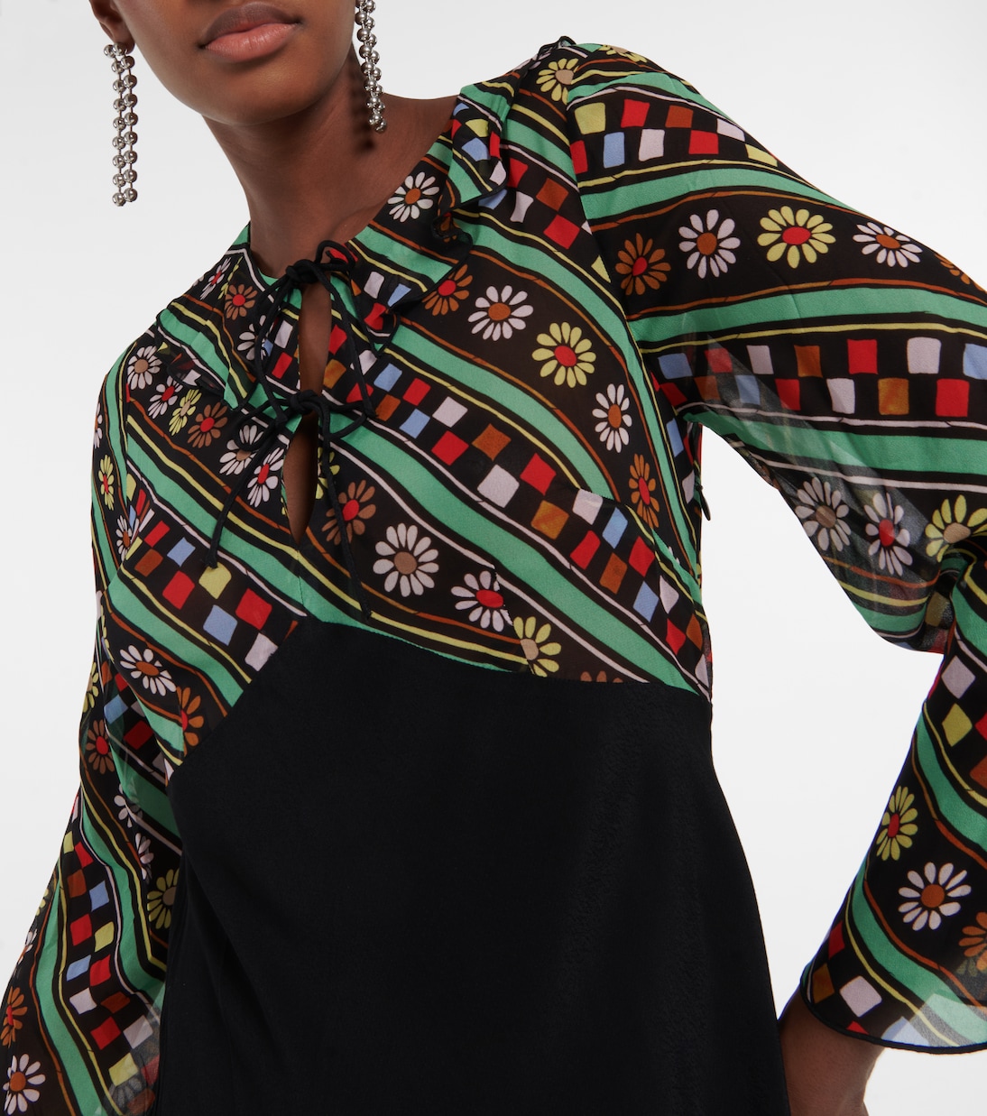 Vestido Lora de crepé estampado | Rixo