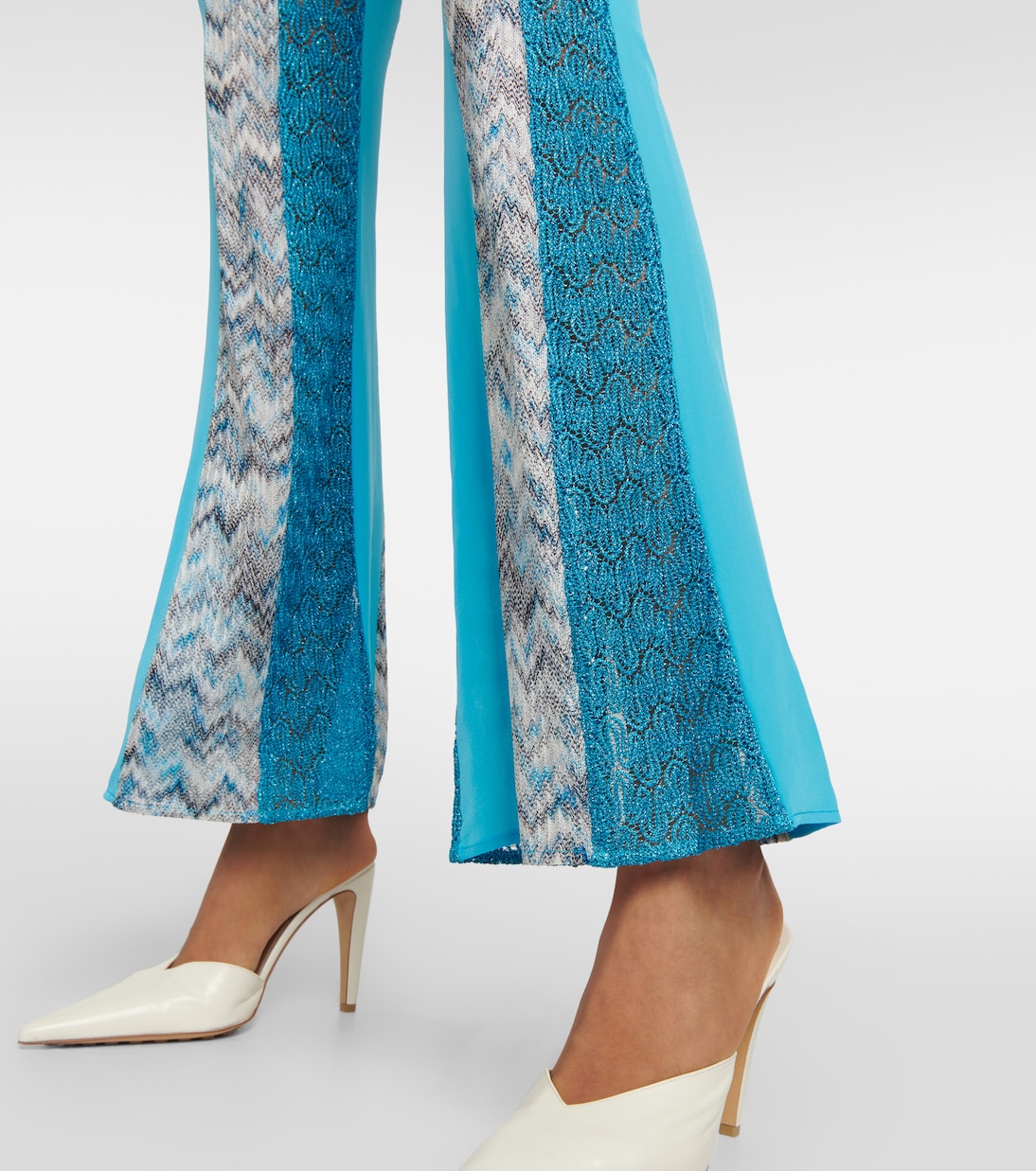 Zig-zag knit patchwork pants | Missoni
