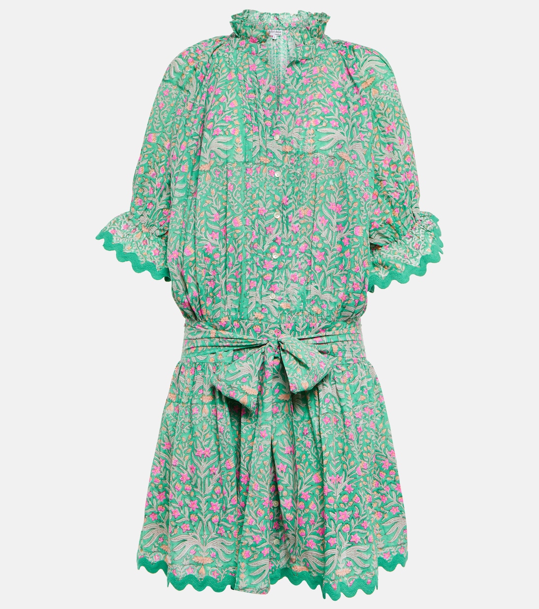 Floral cotton poplin shirt dress | Juliet Dunn