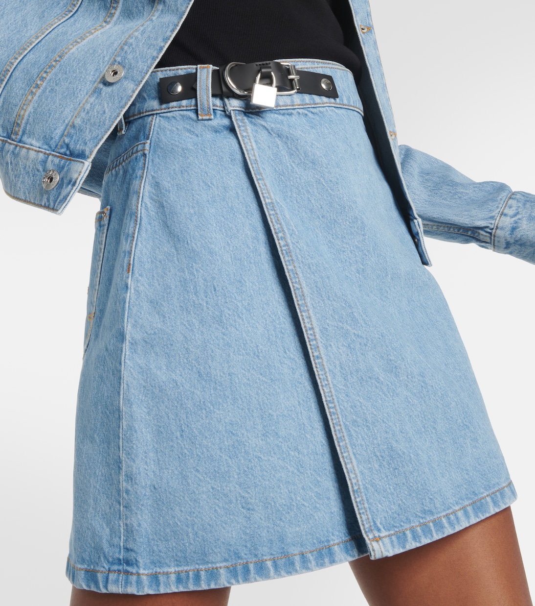 Minigonna Padlock in denim | JW Anderson