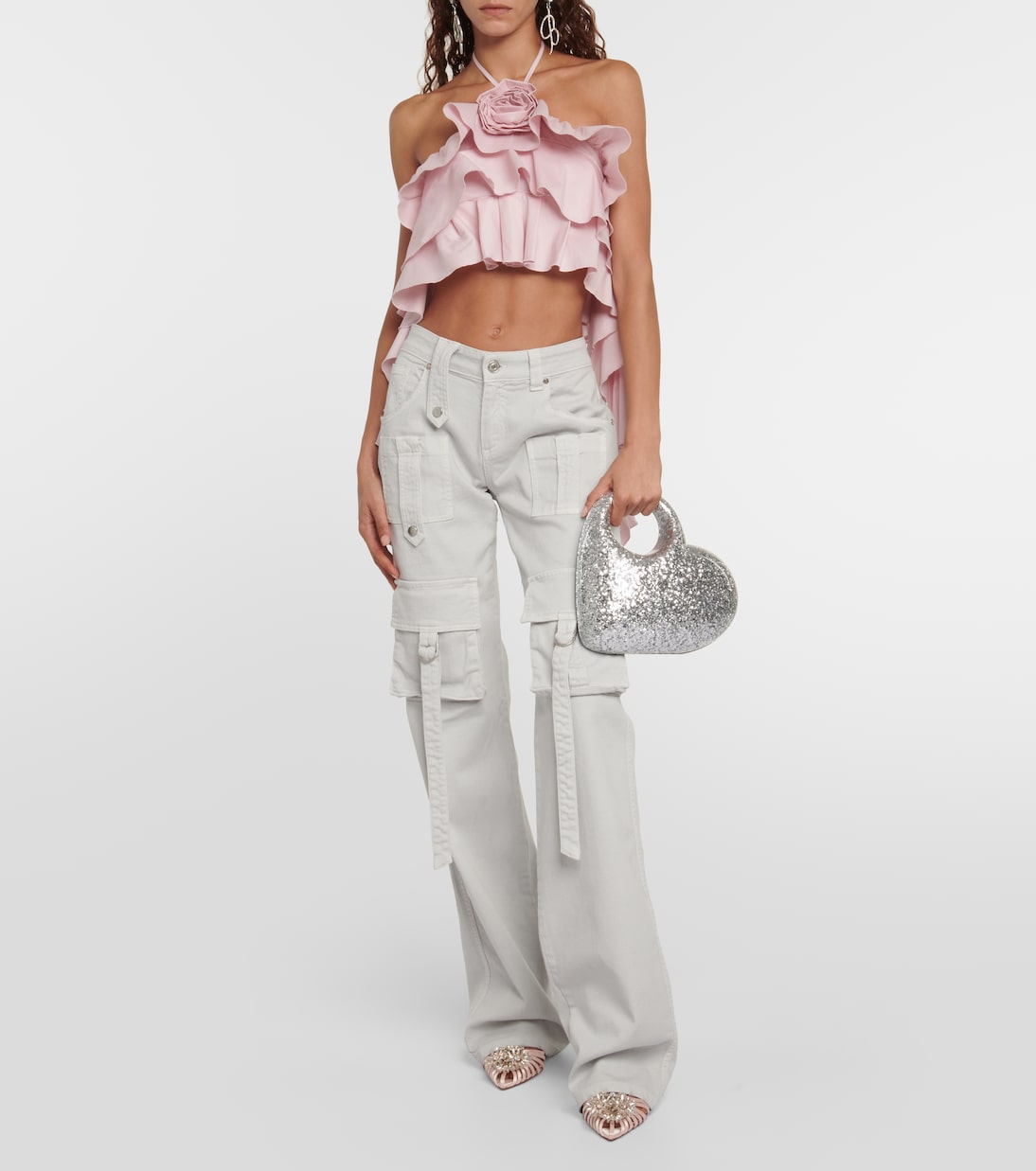 Clutch Heart con glitter | Aquazzura
