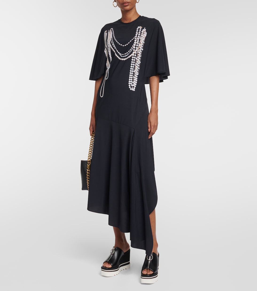 Trompe l'oeil midi dress | Stella McCartney