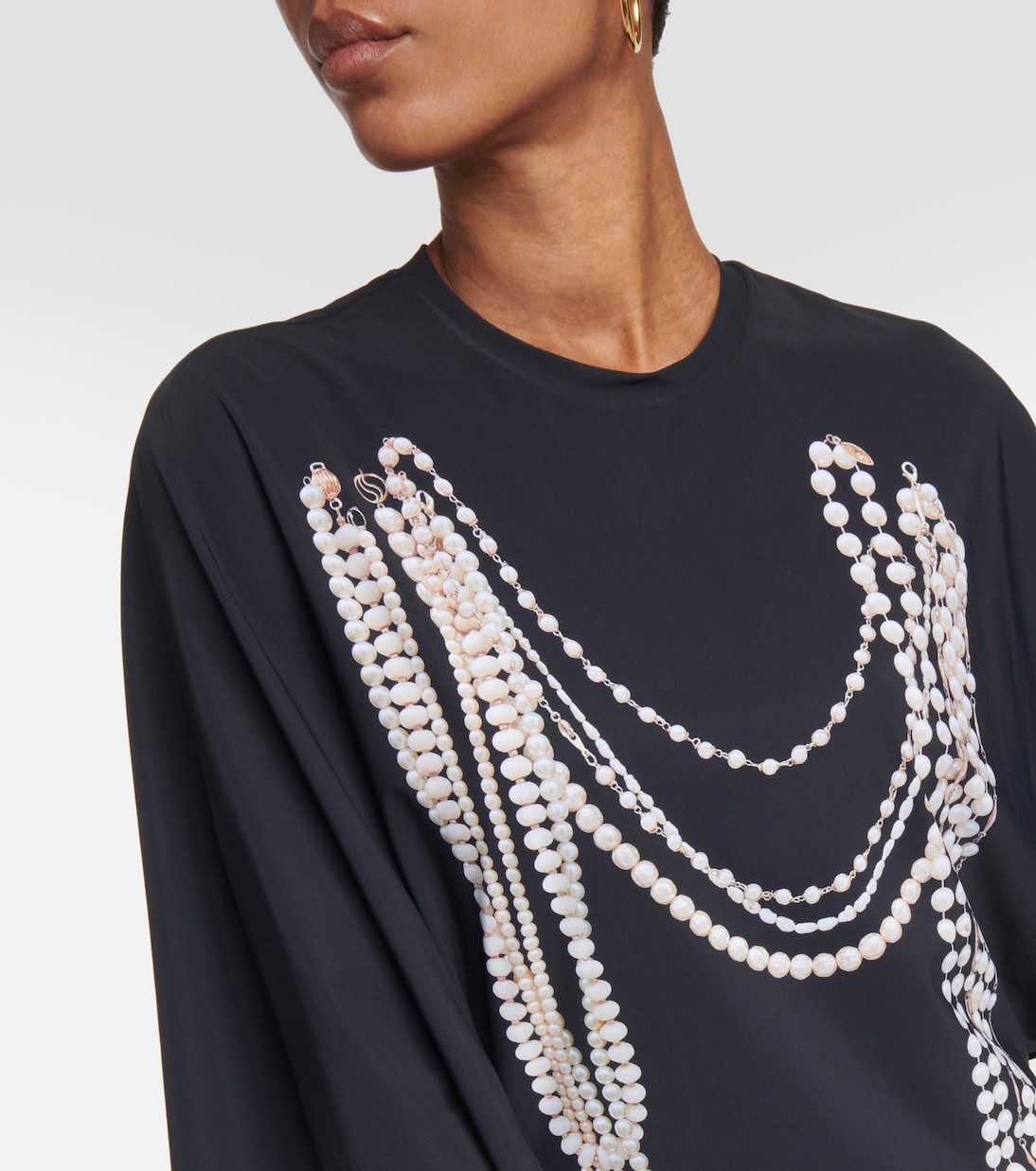 Trompe l'oeil midi dress | Stella McCartney