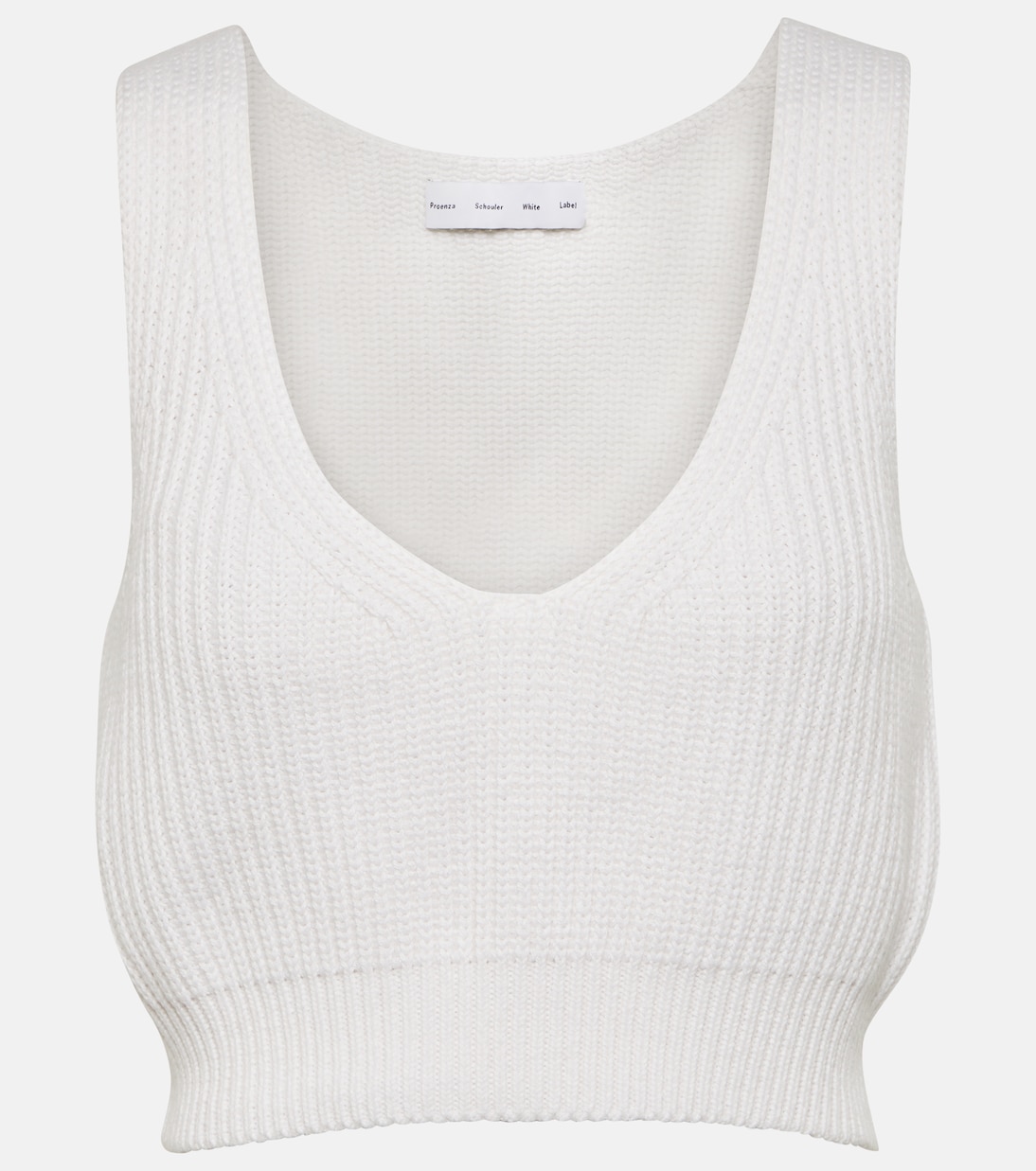 Crop top White Label de algodón y cachemir | Proenza Schouler