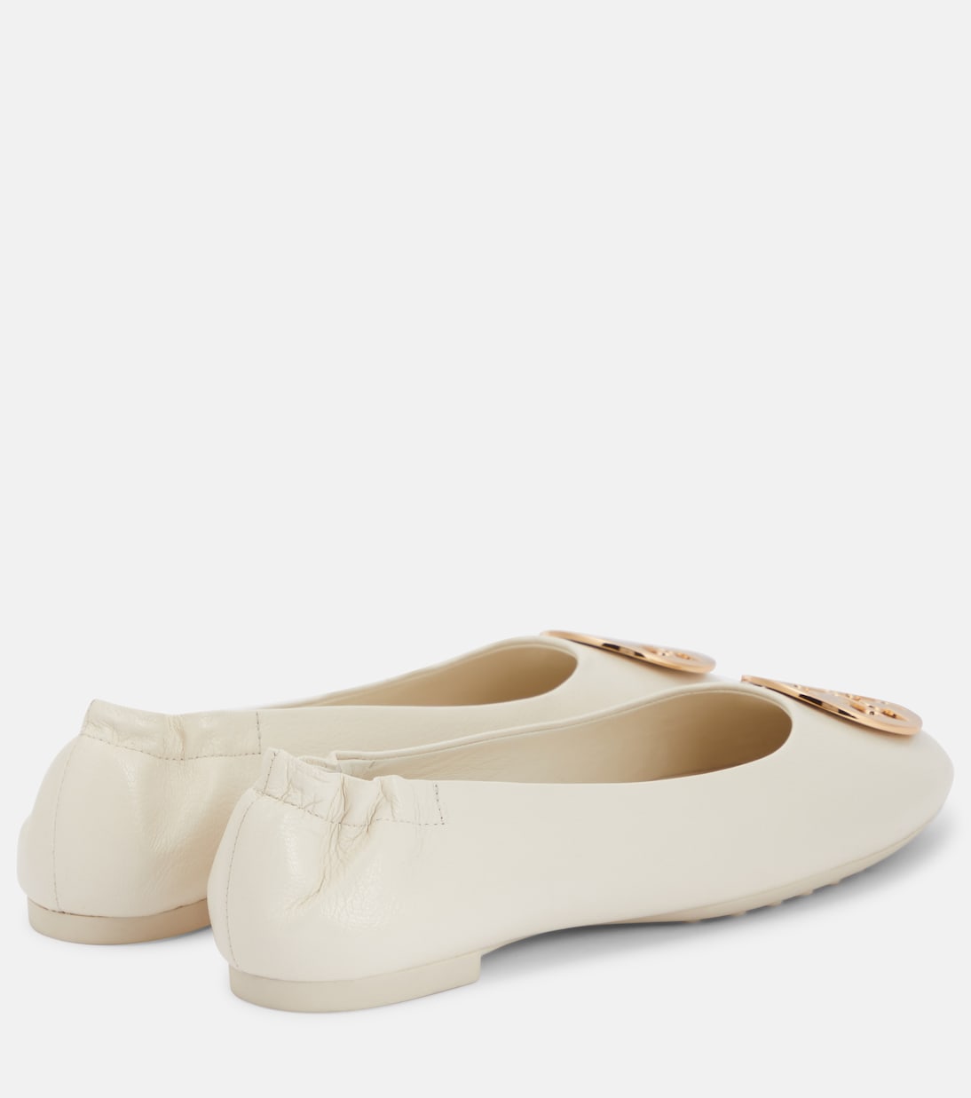Claire Double T leather ballet flats | Tory Burch