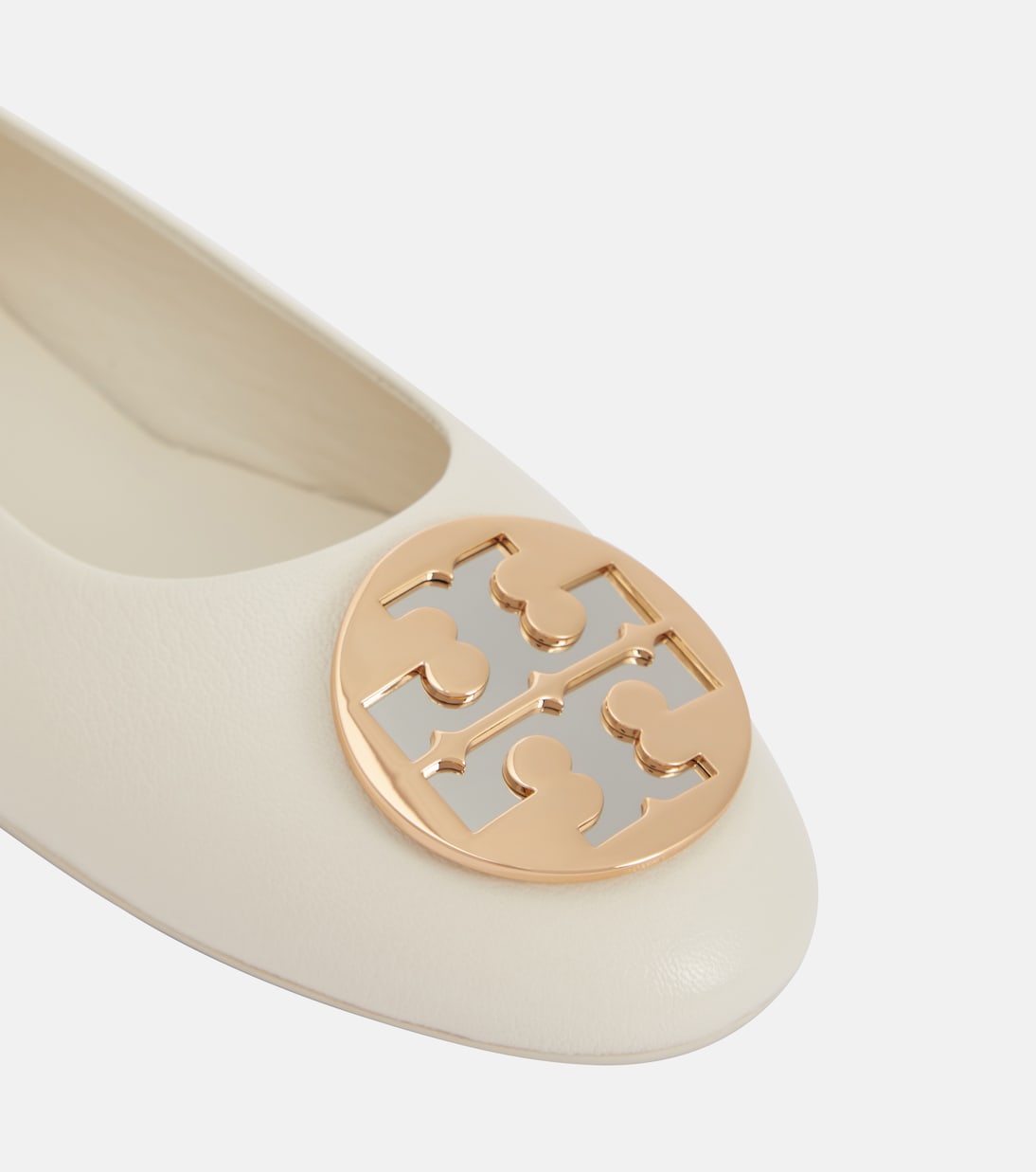 Claire Double T leather ballet flats | Tory Burch