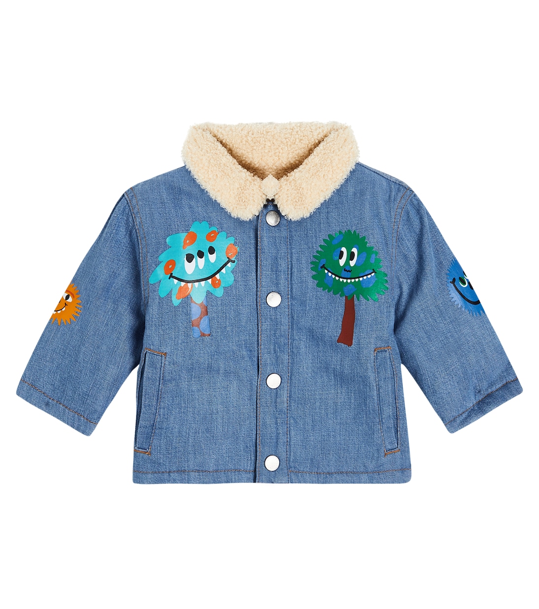 Baby Jeansjacke mit Faux Shearling | Stella McCartney Kids