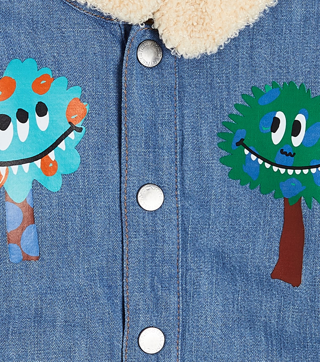 Baby Jeansjacke mit Faux Shearling | Stella McCartney Kids