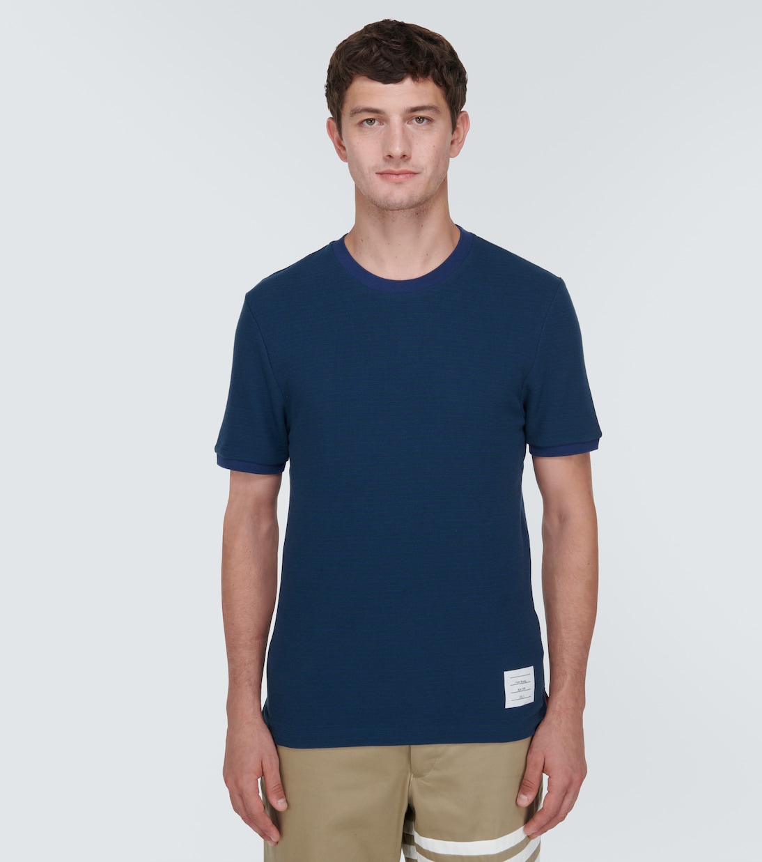 Camiseta de jersey de algodón a rayas | Thom Browne