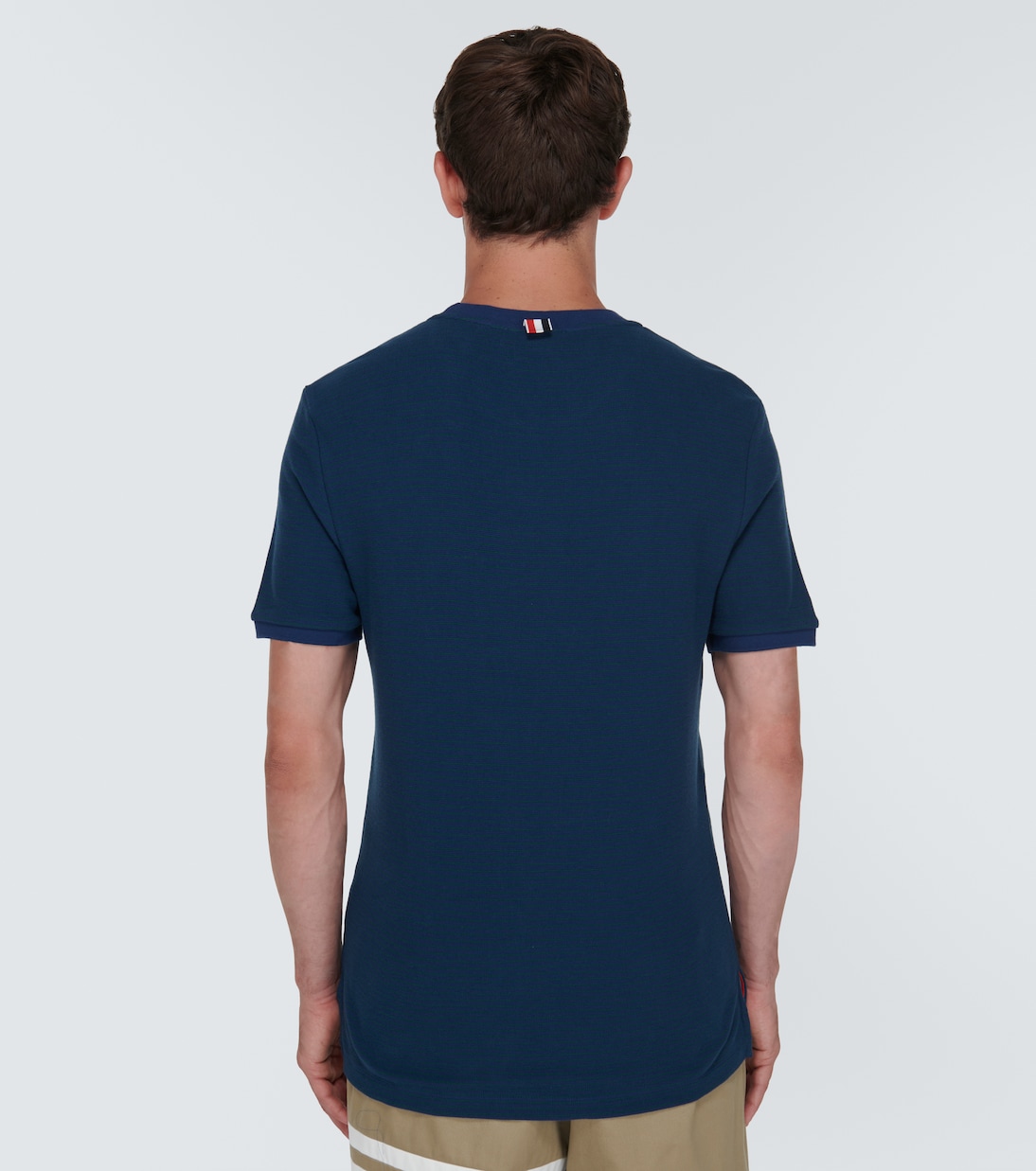Camiseta de jersey de algodón a rayas | Thom Browne