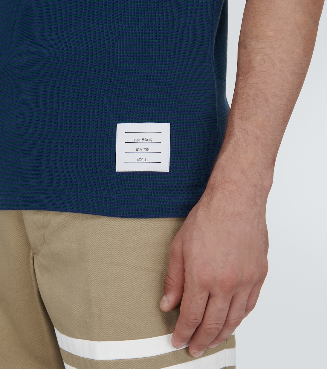 Camiseta de jersey de algodón a rayas | Thom Browne