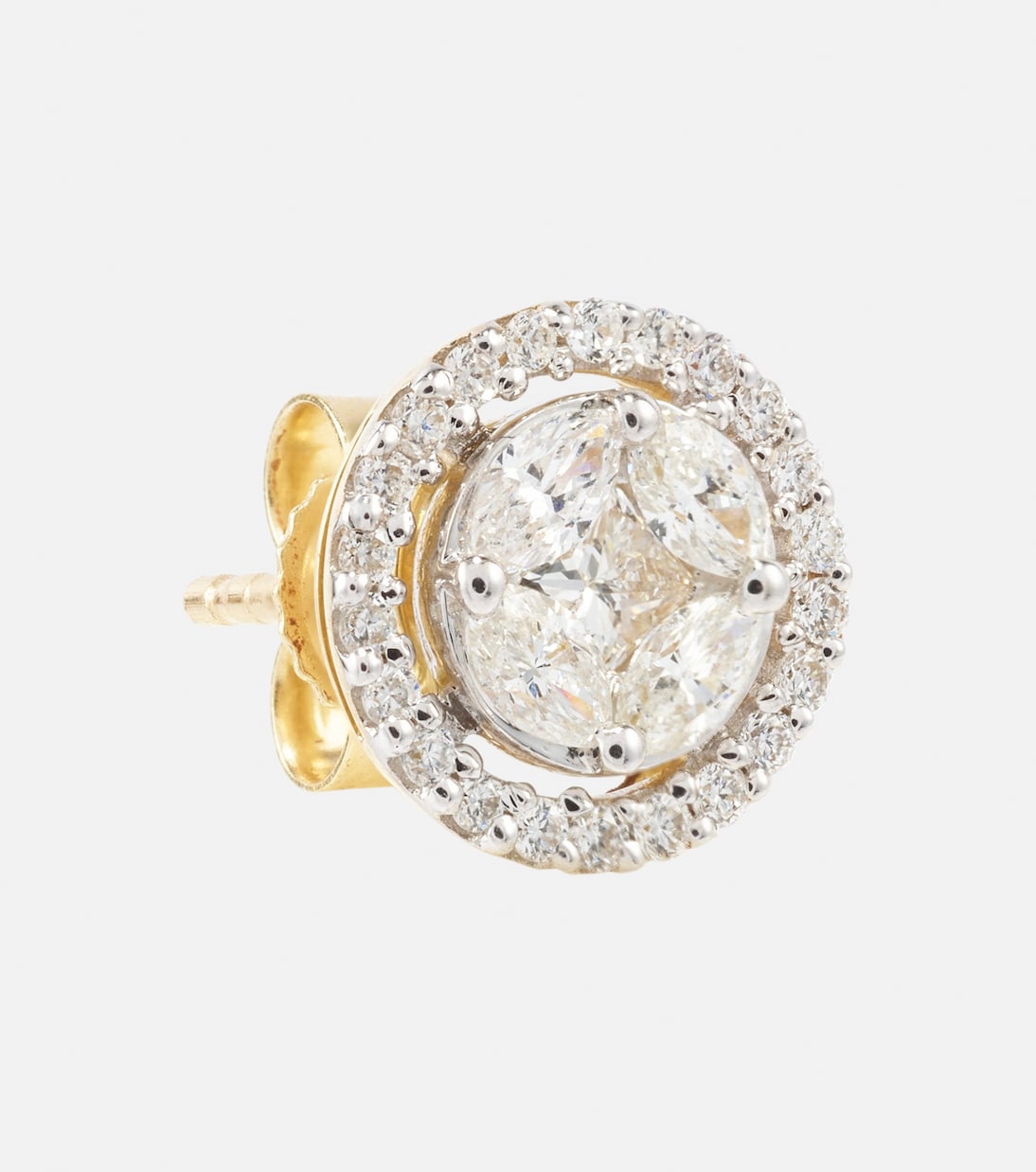 Pendientes de oro de 10 ct con diamantes | Stone and Strand