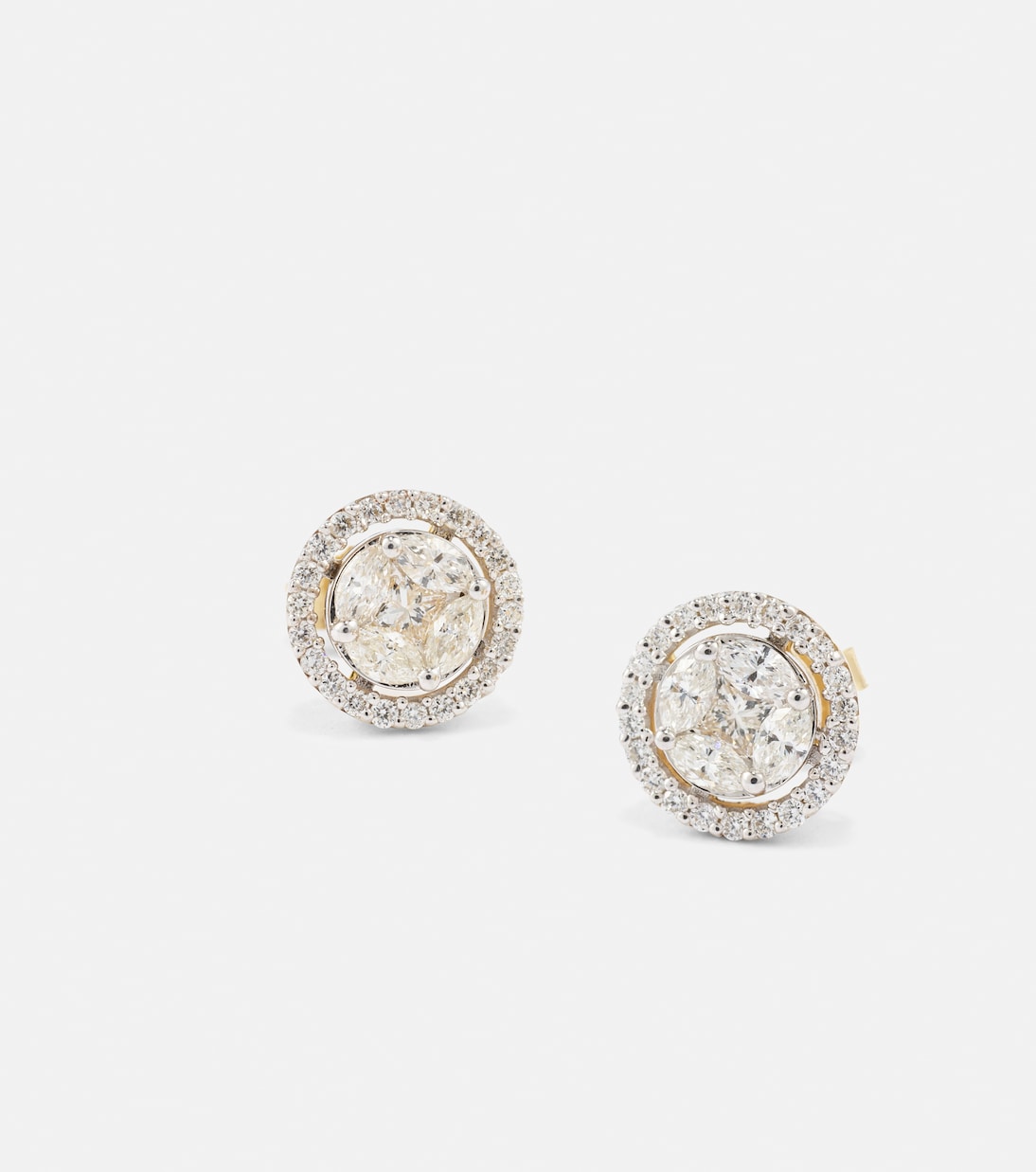 Pendientes de oro de 10 ct con diamantes | Stone and Strand
