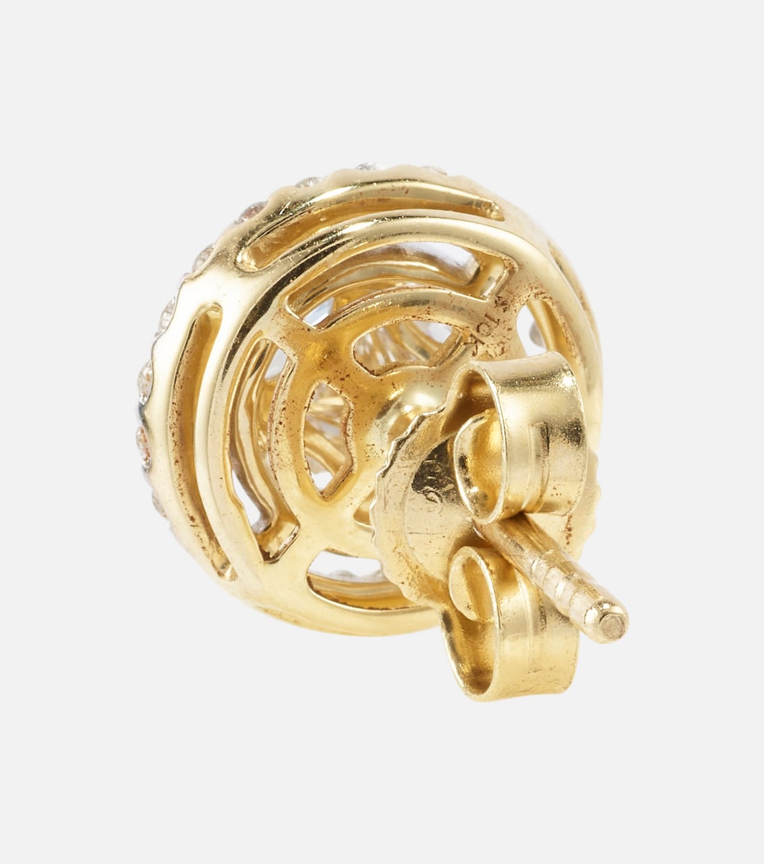 Pendientes de oro de 10 ct con diamantes | Stone and Strand