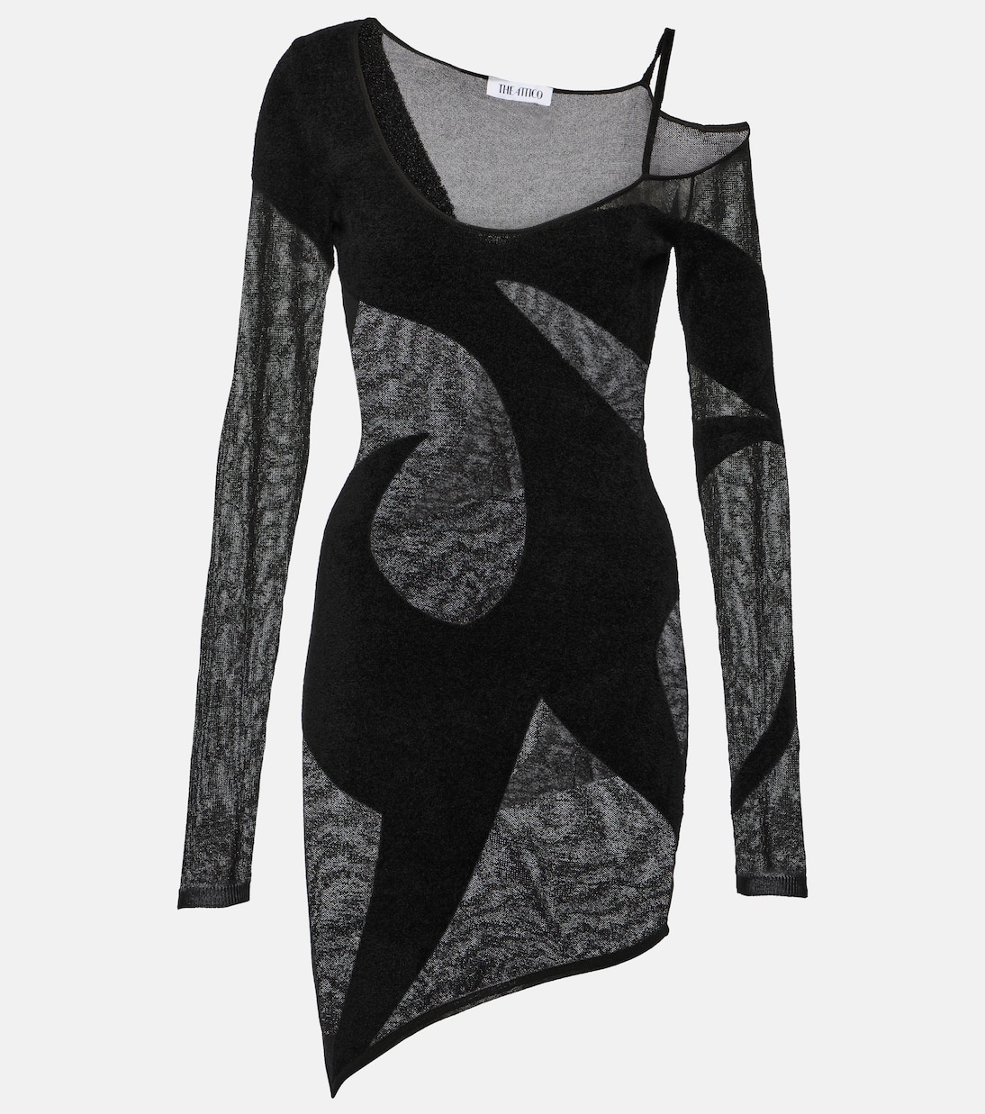 Miniabito asimmetrico in chiffon | The Attico