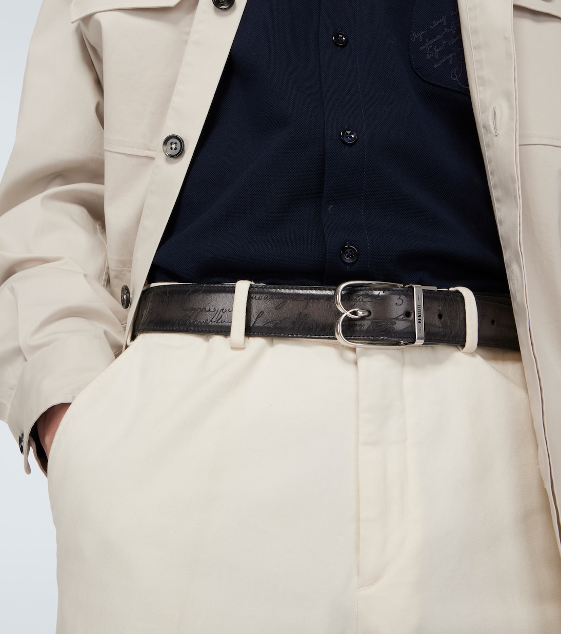 Wendbarer Gürtel B Volute Scritto aus Leder | Berluti