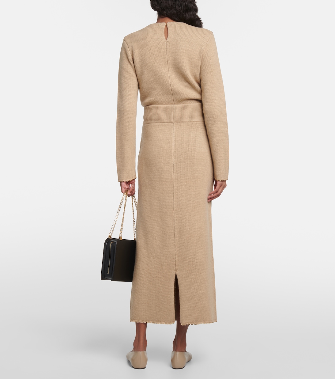 Gonna midi in misto cashmere e lana | Toteme