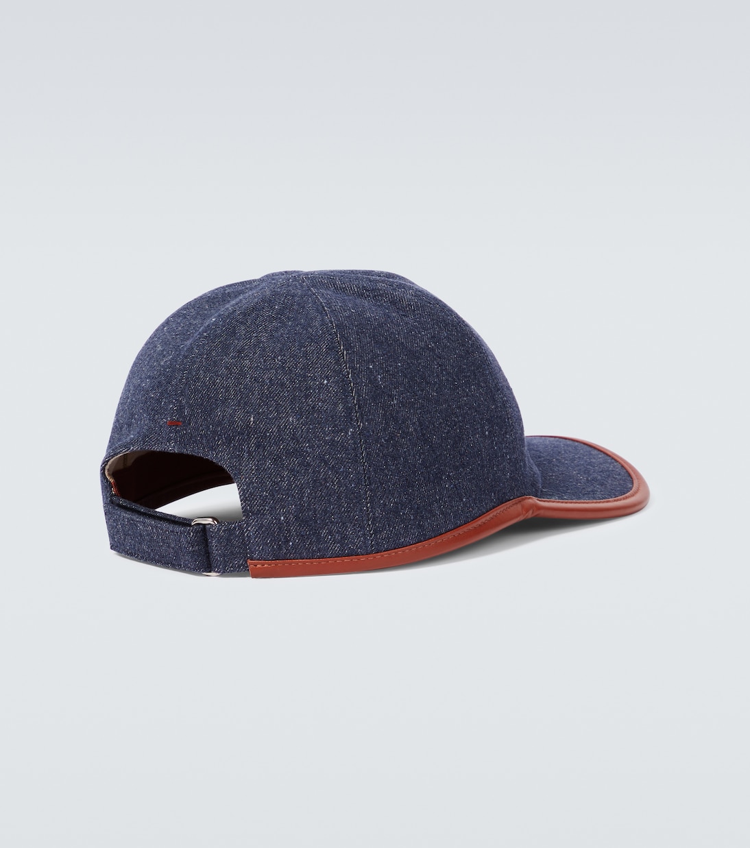 Baseballcap My aus Denim mit Leder | Loro Piana