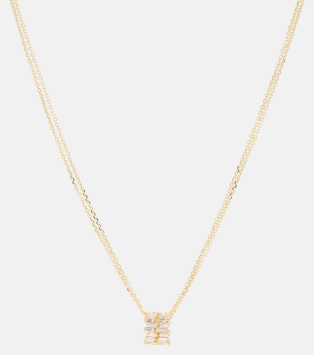Collana pendente in oro 18kt con diamanti, design moderno per giovani di SUZANNE KALAN