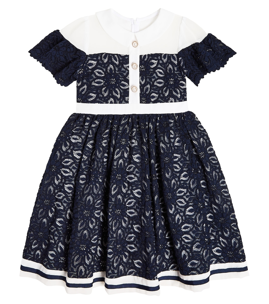 Verziertes Kleid mit Spitze | Patachou