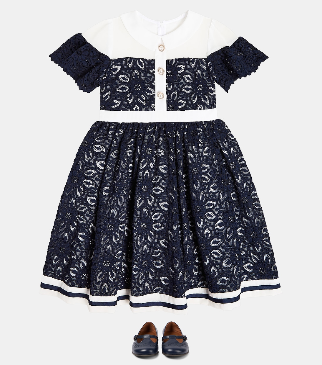 Verziertes Kleid mit Spitze | Patachou