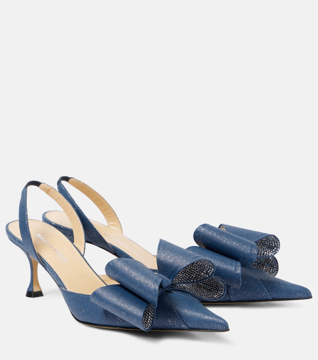 Escarpins Le Cadeau 65 en denim | Mach & Mach