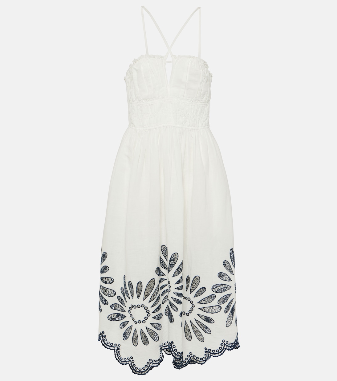 Abito midi Beatrice in lino e cotone | Ulla Johnson