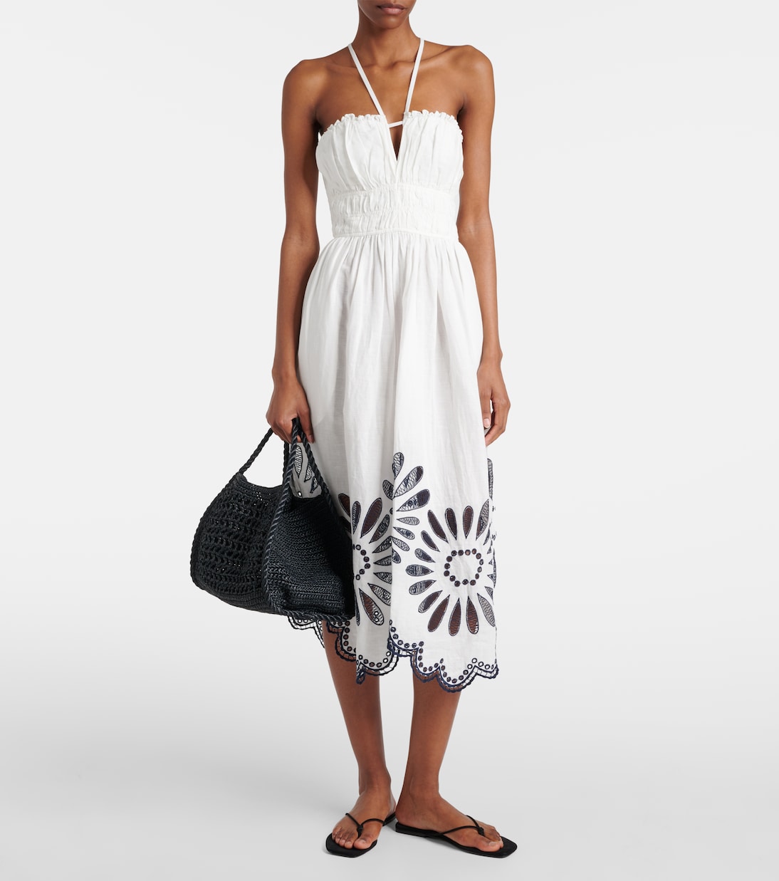 Abito midi Beatrice in lino e cotone | Ulla Johnson